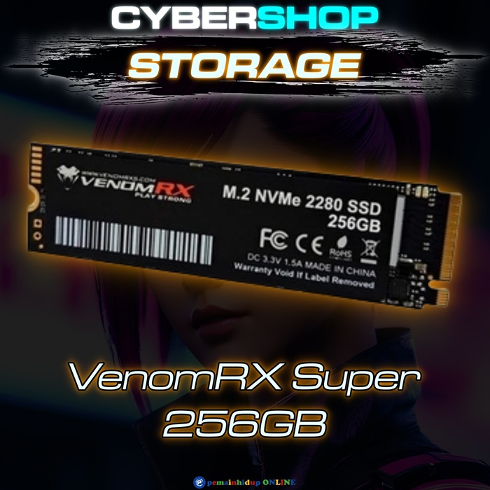 VenomRX Super SSD 256GB NVME - PCIe Gen3x4 M.2 2280